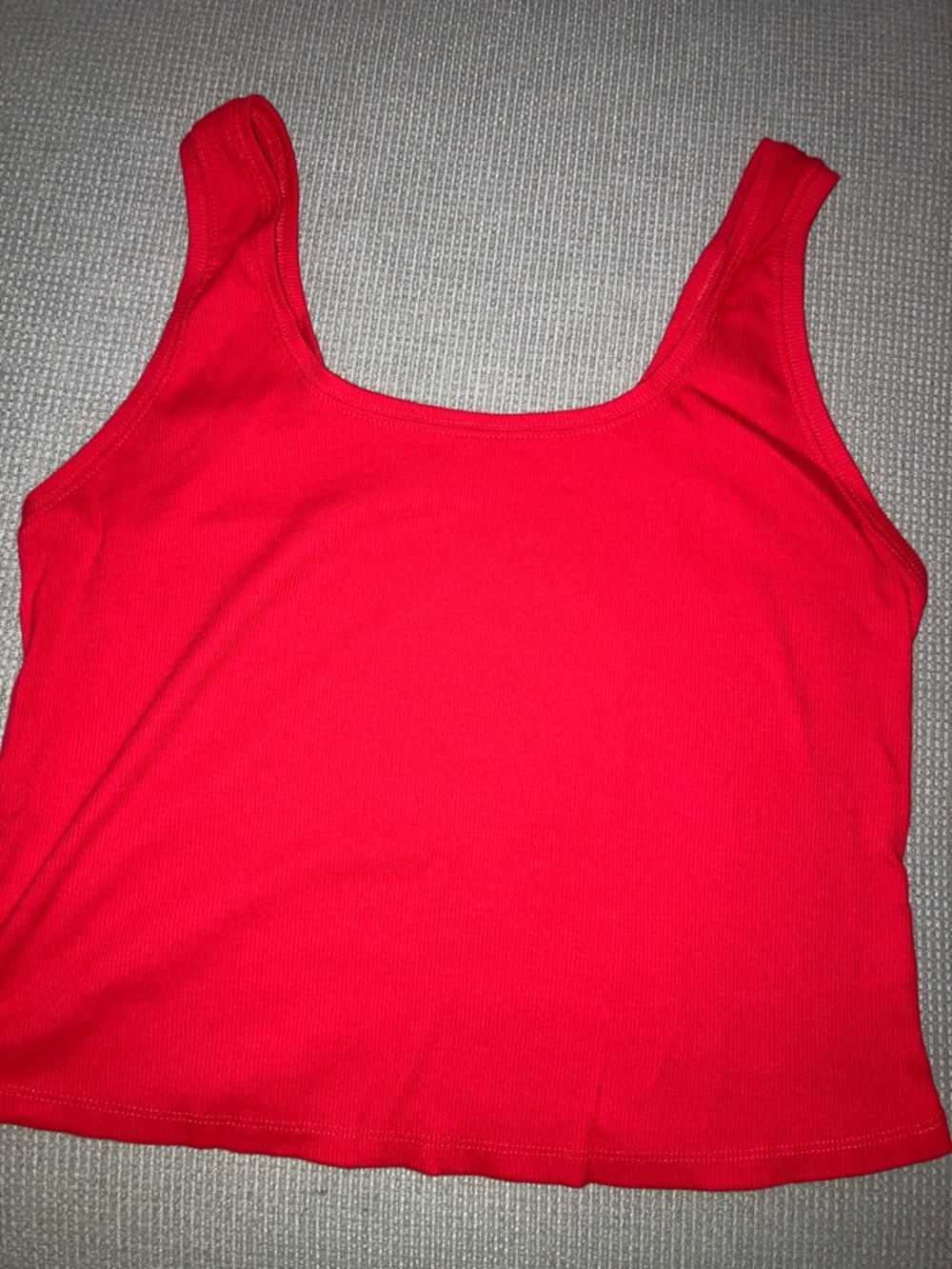 wild fable Bright Red Ribbed Scoop Tank